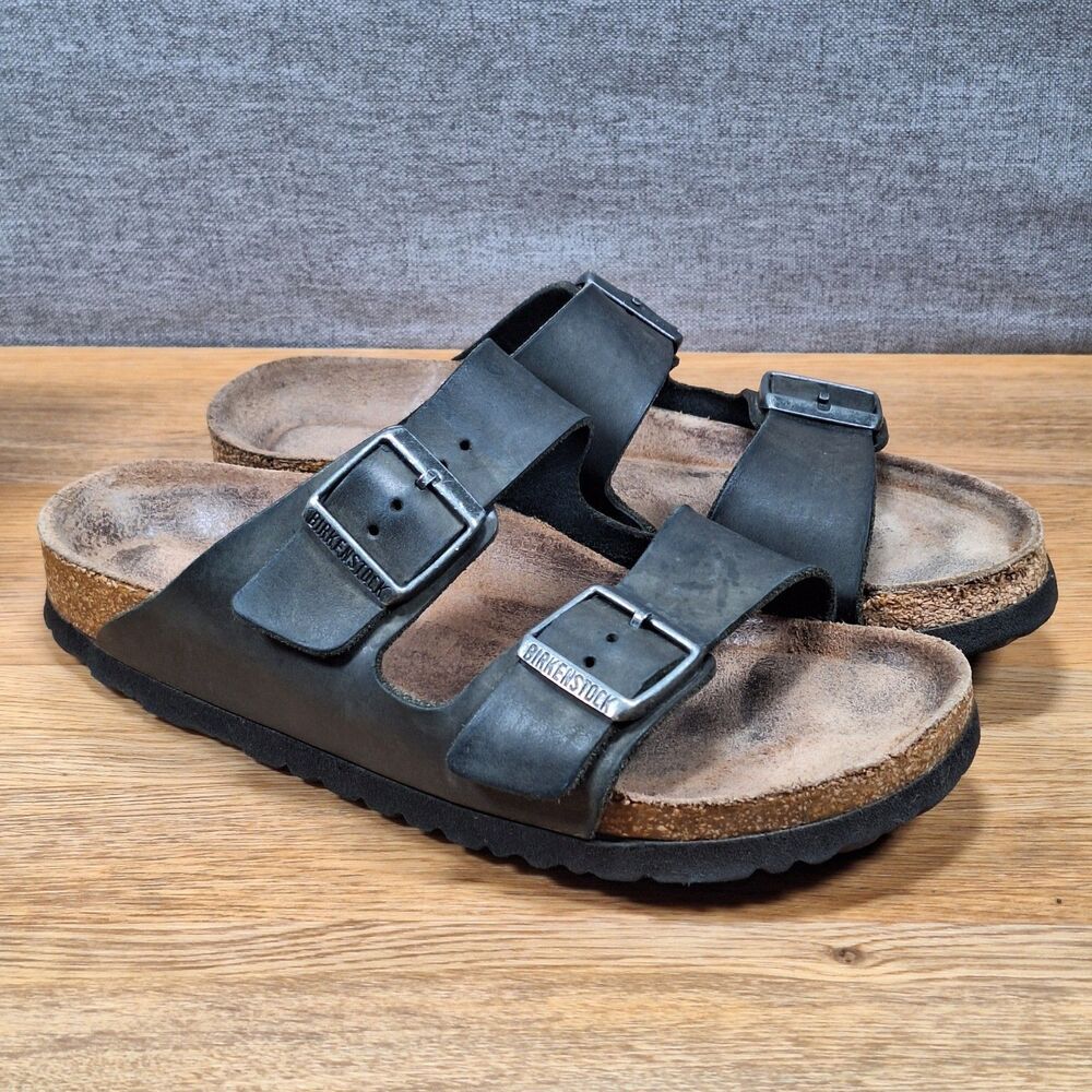 Birkenstock Arizona Women's Size 8 US 39 EU Black Sandals Narrow Smooth Leather